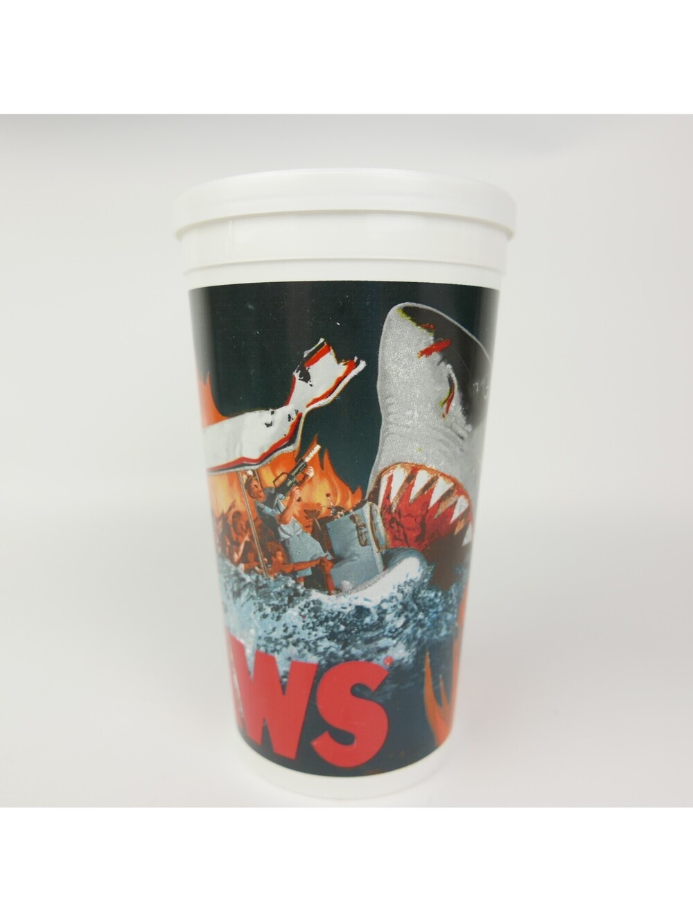 Vintage Jaws The Ride Cup Universal Studios Florida 1990s Souvenir With Lid 32oz